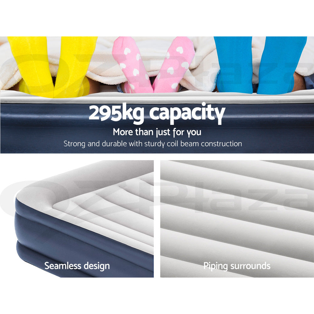 Air Bed Inflatable King Queen Single Bed Mattress Sleeping Mat with Pump