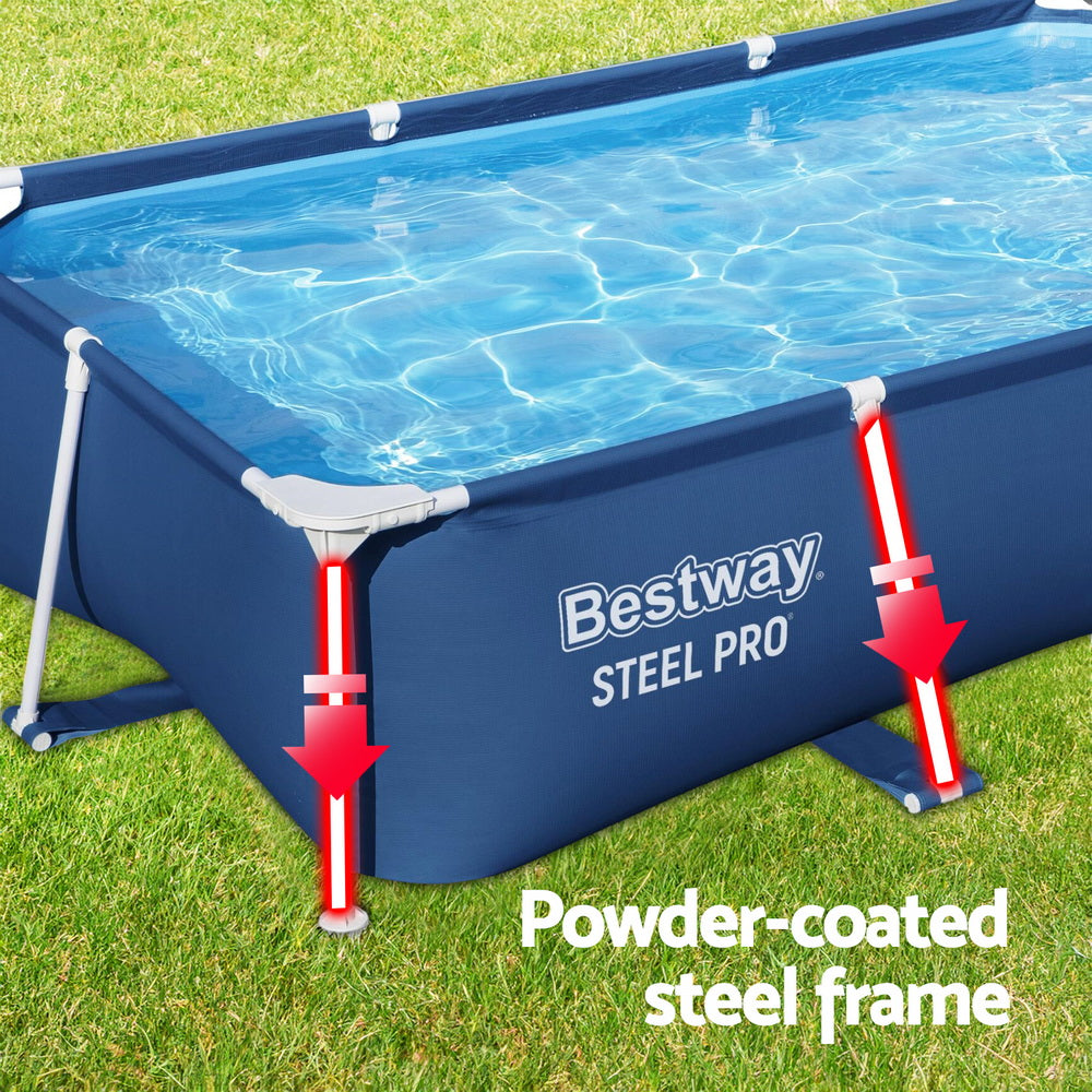 259 x 170 x 61cm Steel Frame Above Ground Pool, 2300L