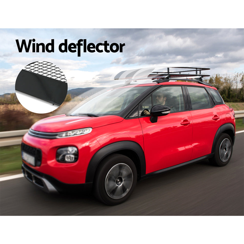 Universal Roof Rack Cargo Basket, 123cm (Black)