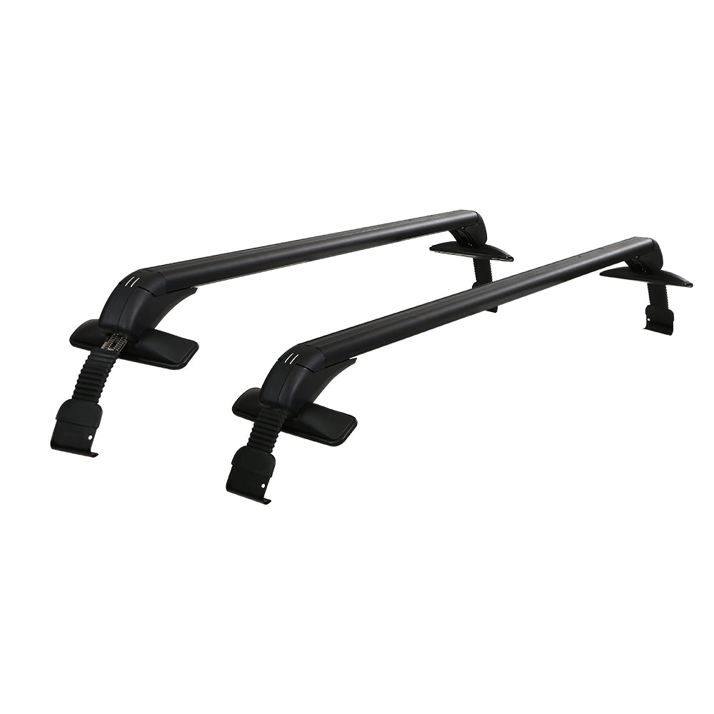 Lockable Aluminium Roof Rack Cross Bars, 90cm (Black)