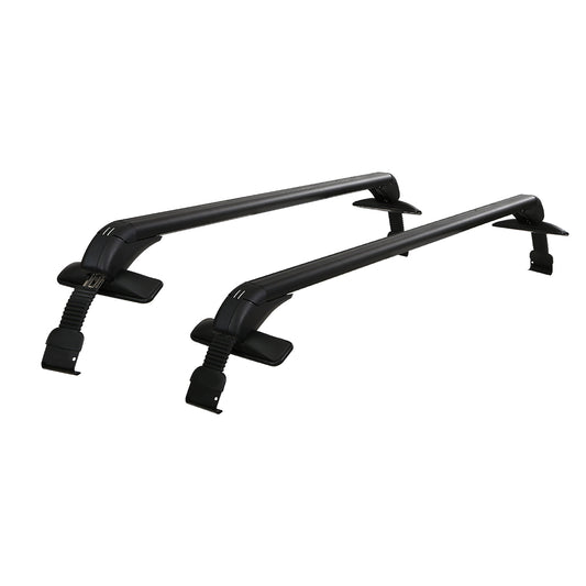 Lockable Aluminium Roof Rack Cross Bars, 90cm (Black)