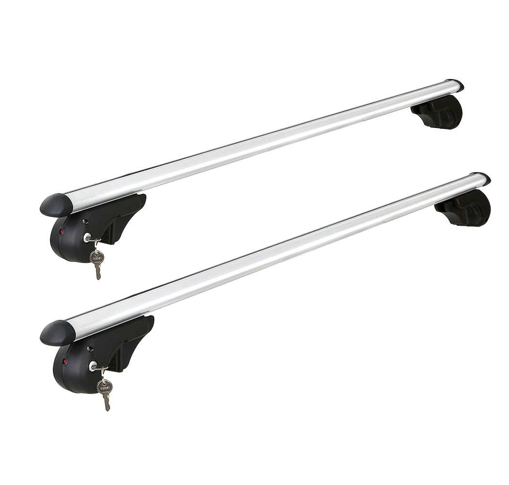 Adjustable Aluminium Roof Rack Cross Bars, 123cm (Silver)