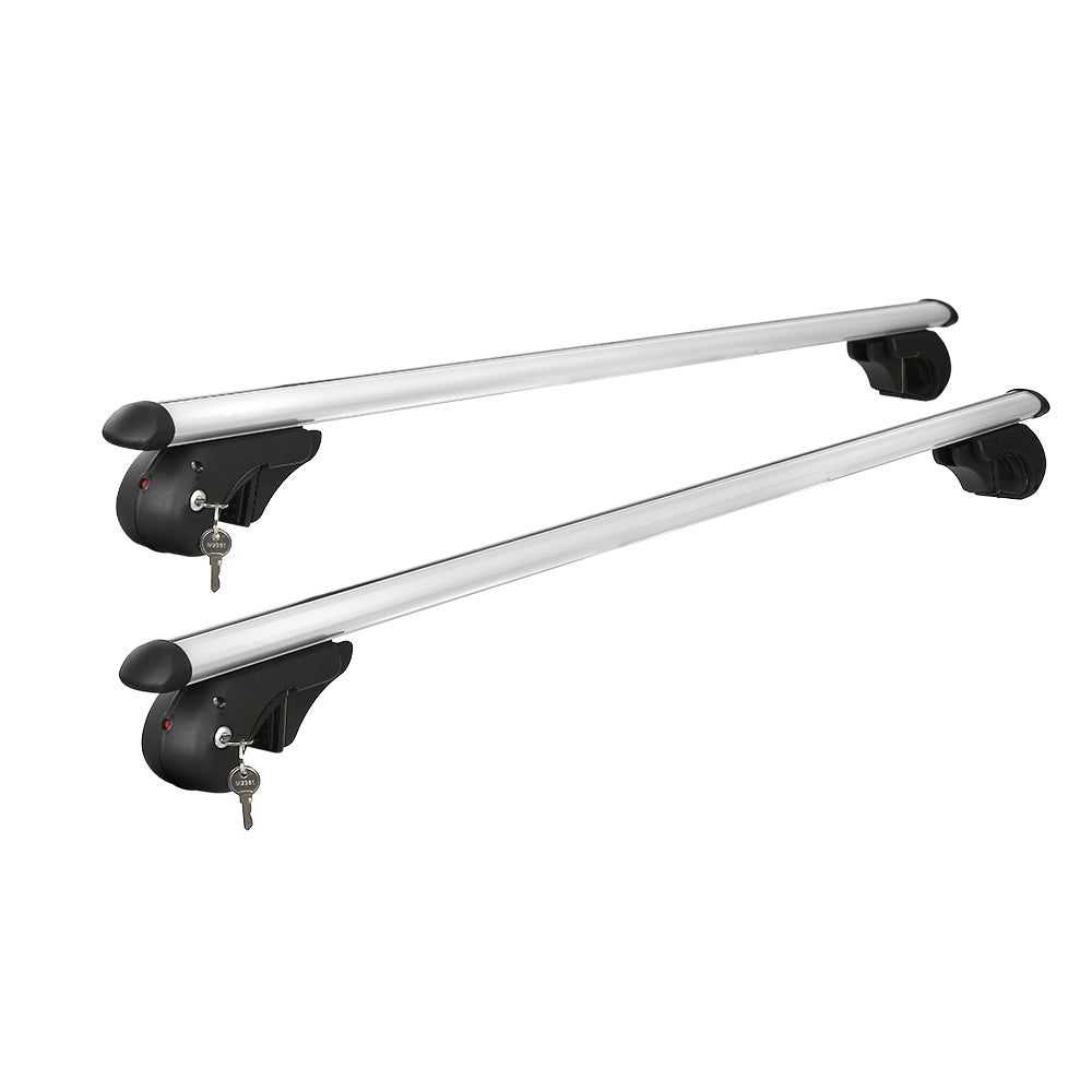 Adjustable Aluminium Roof Rack Cross Bars, 123cm (Silver)