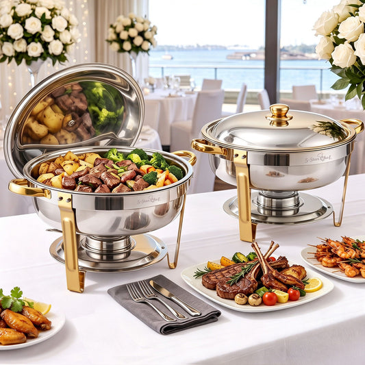 5L Chafing Dish Buffet Food Warmer, Set of 2