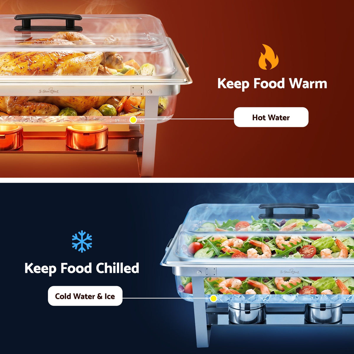 9L Chafing Dish Buffet Food Warmer, 1 Pan
