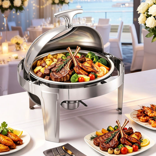 9L Round Chafing Dish Buffet Food Warmer