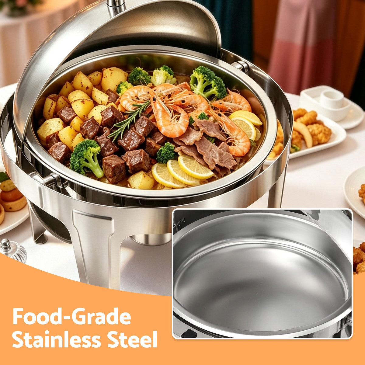 9L Round Chafing Dish Buffet Food Warmer
