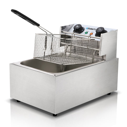10L Commercial Electric Deep Fryer, Single Basket 2200W