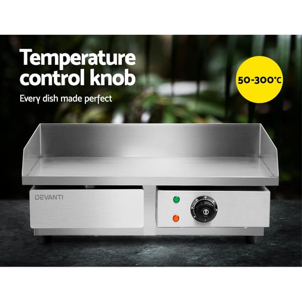 Commercial Electric Griddle BBQ Grill Pan Hot Plate Stainless Steel 3000W
