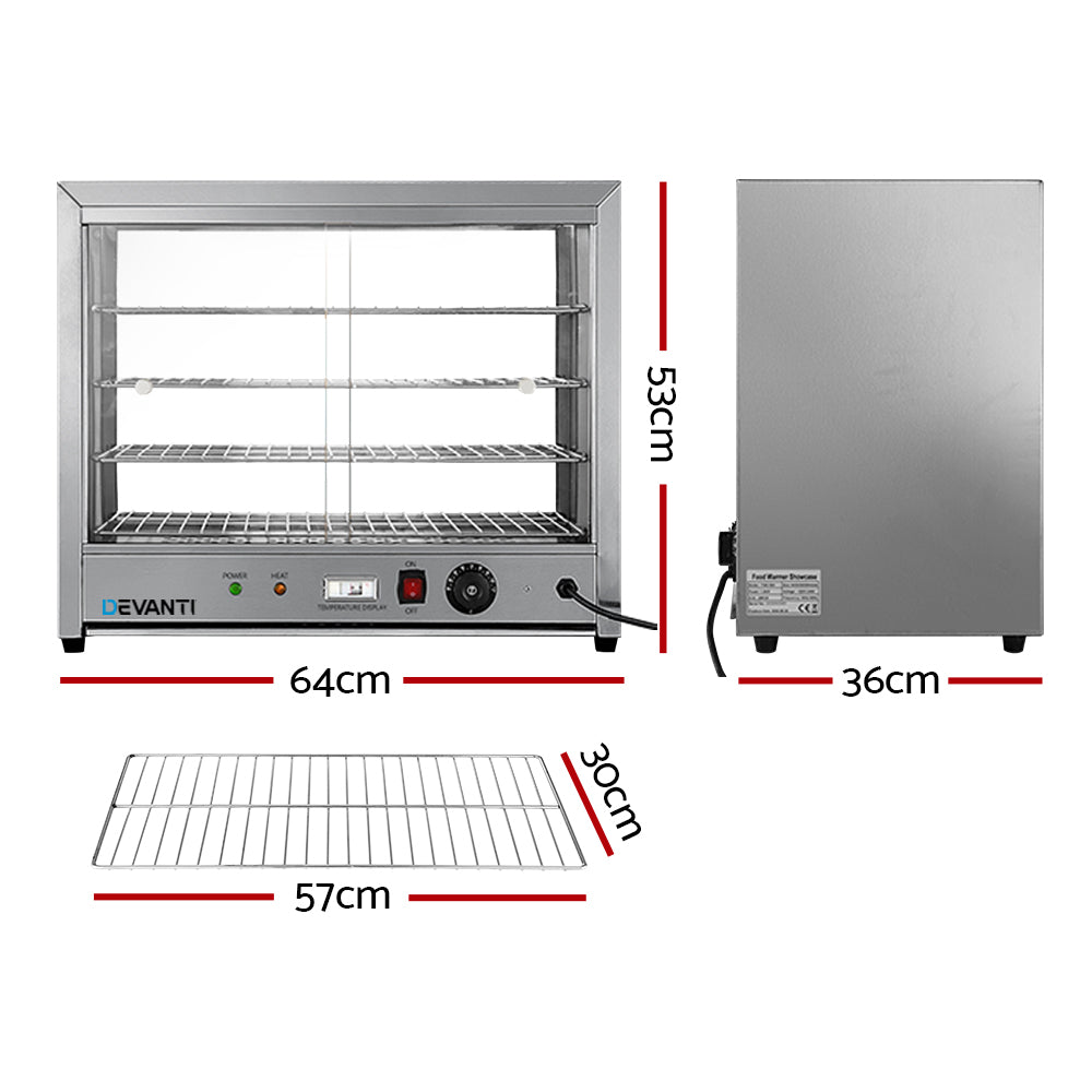 64cm Commercial Hot Food Display Showcase Cabinet
