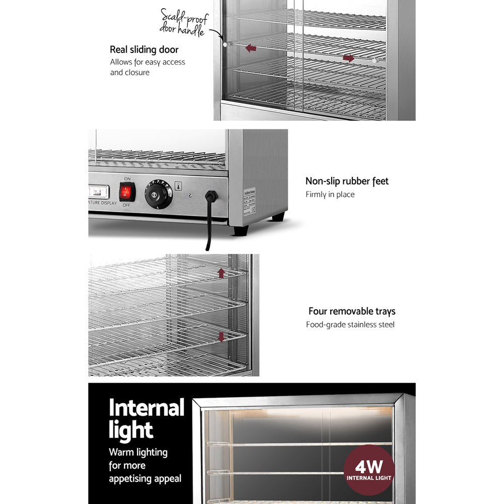 64cm Commercial Hot Food Display Showcase Cabinet
