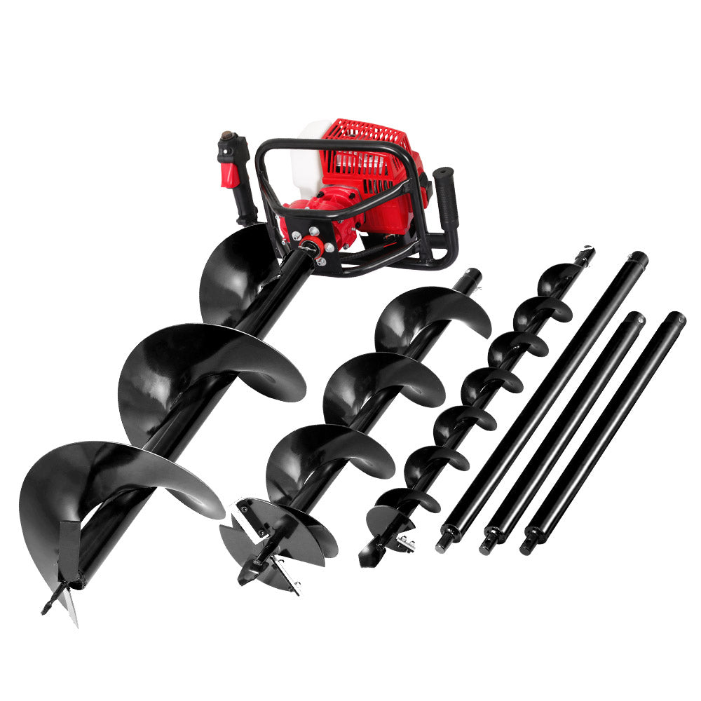 Petrol Post Hole Digger with Auger Bits Kit