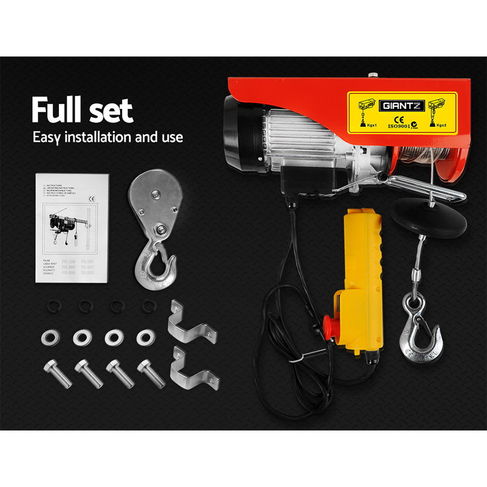 Electric Hoist Winch, 400/800kg Capacity (20m Cable)
