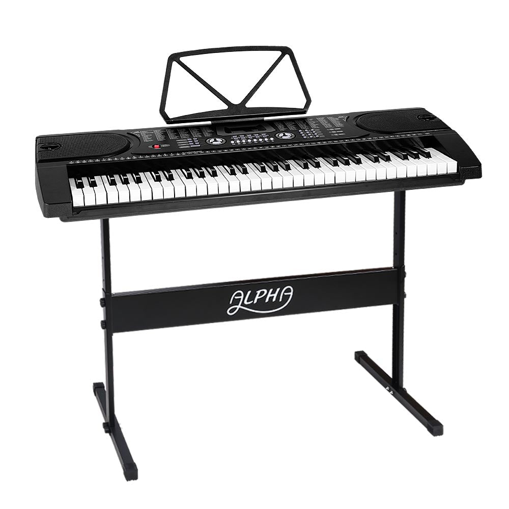 61 Key Electronic Piano Keyboard with Stand (Black)