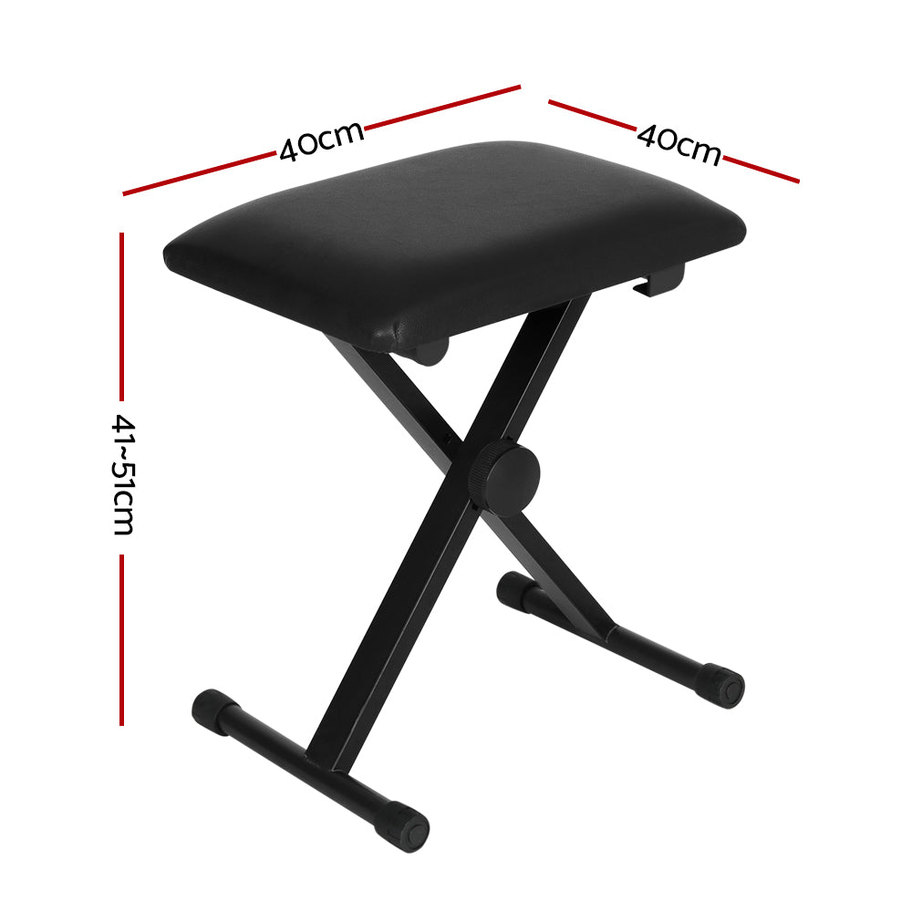 Adjustable Height Piano Stool (Black)