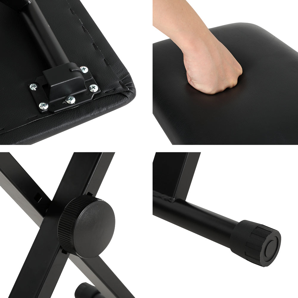 Adjustable Height Piano Stool (Black)