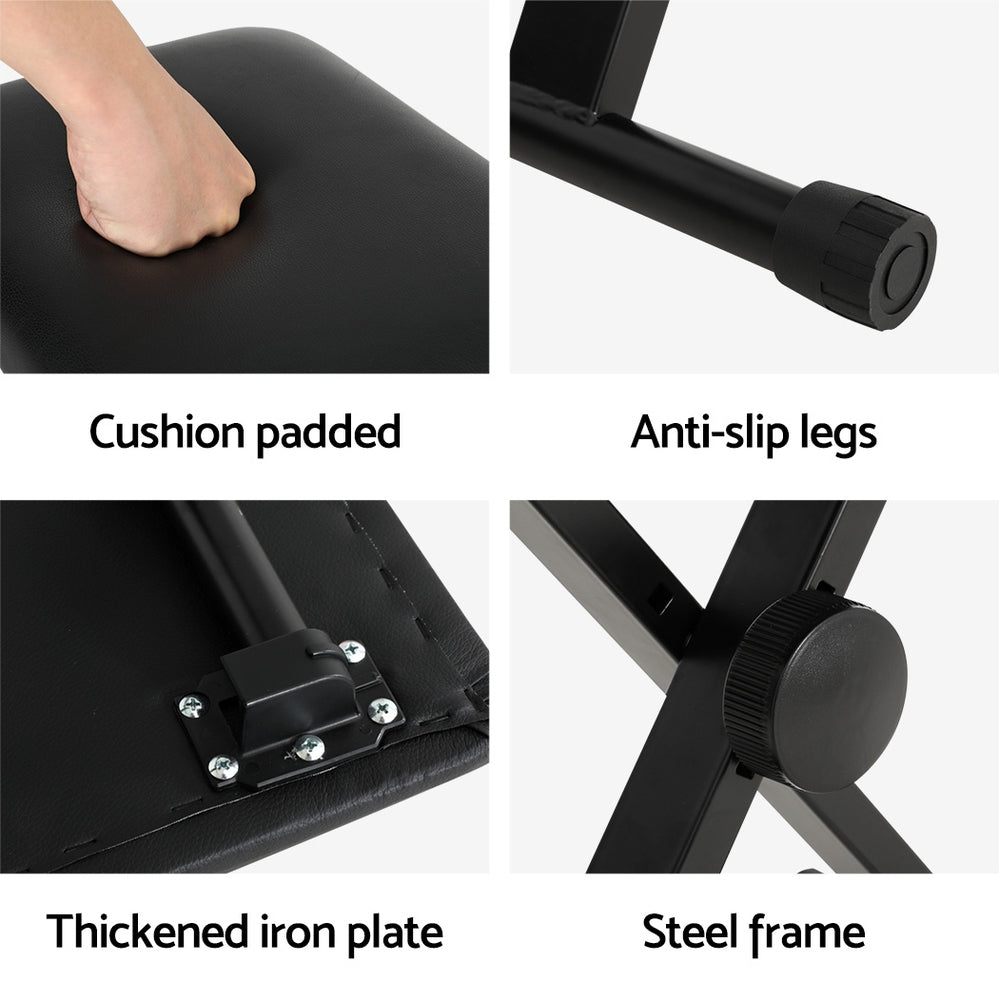 Adjustable Height Piano Stool (Black)