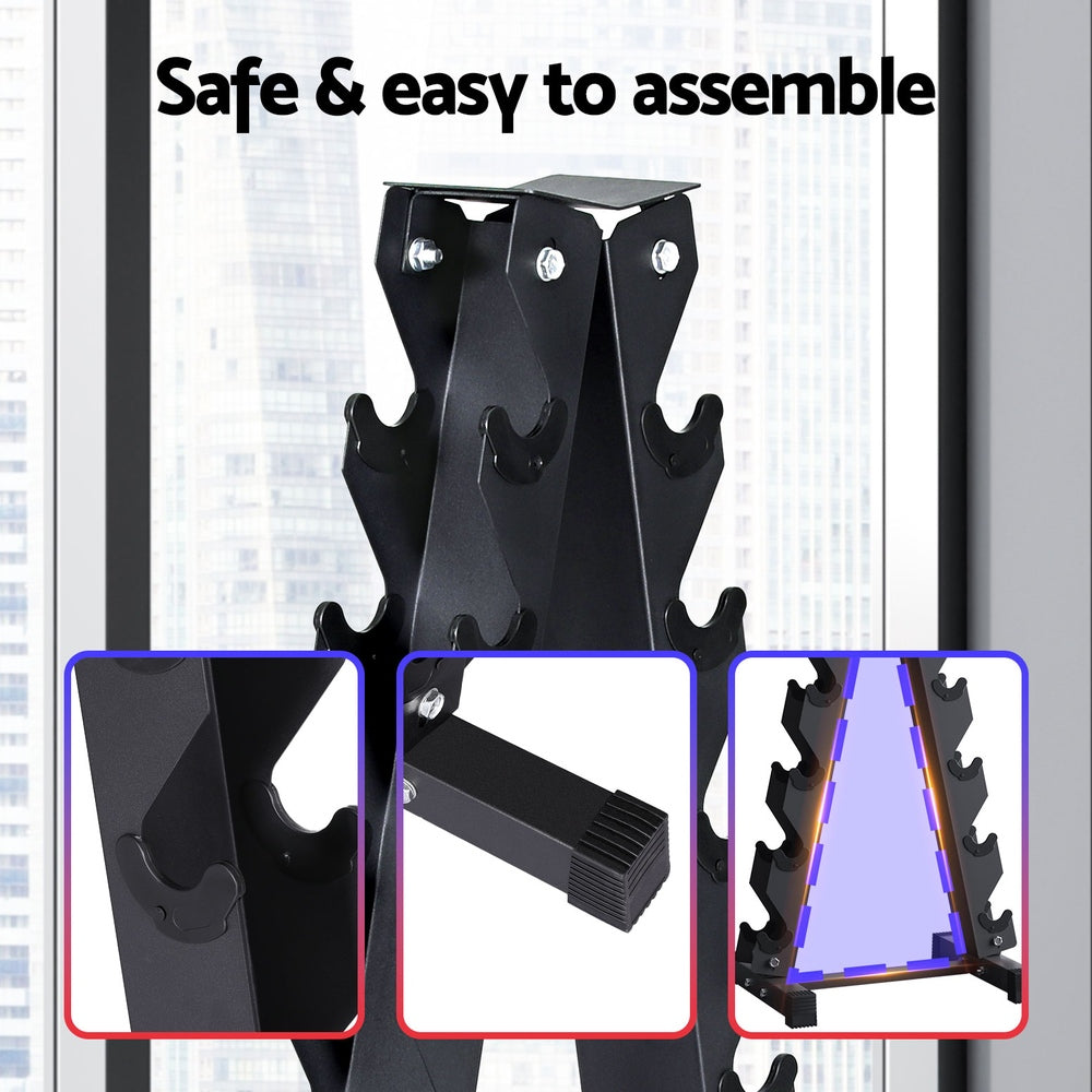 6-Tier Dumbbell Rack Stand, 200kg Capacity