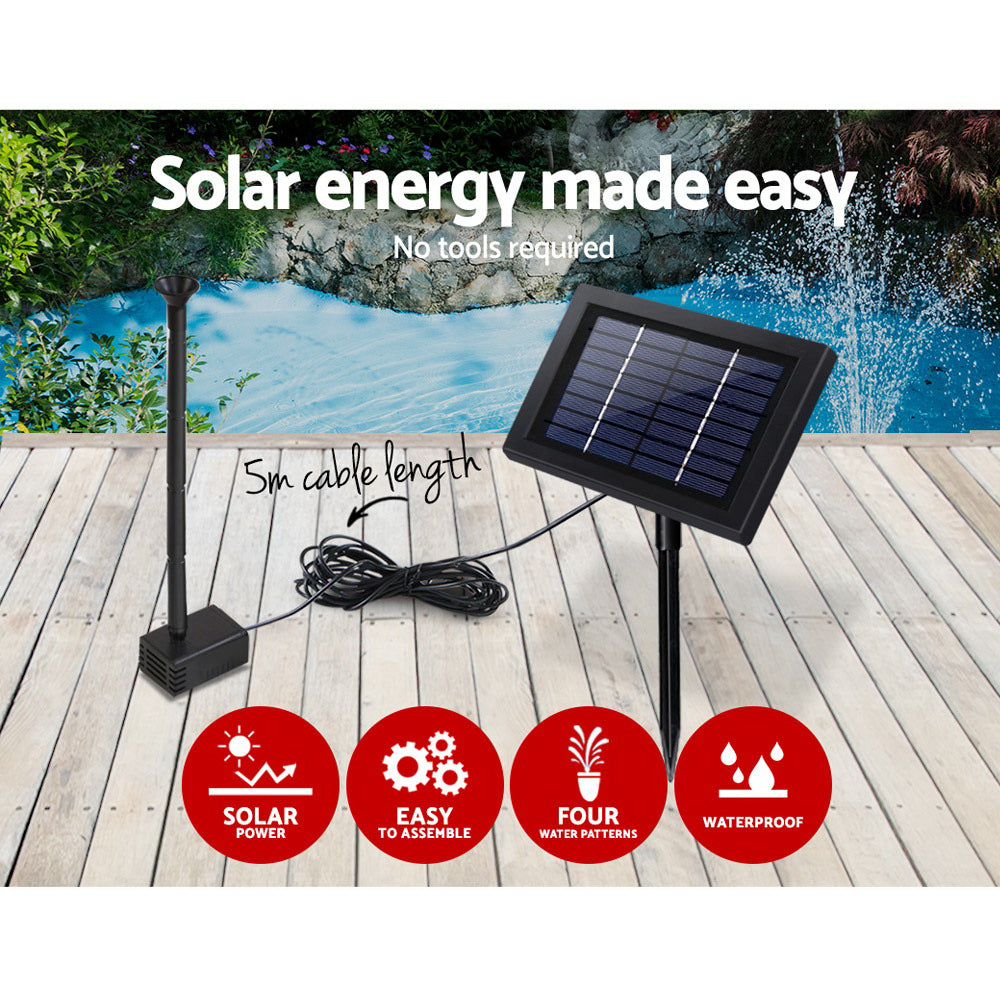 Solar Submersible Pond Fountain Pump, 4FT