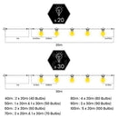 ✅90M Festoon Lights LED String Light Christmas Wedding Waterproof