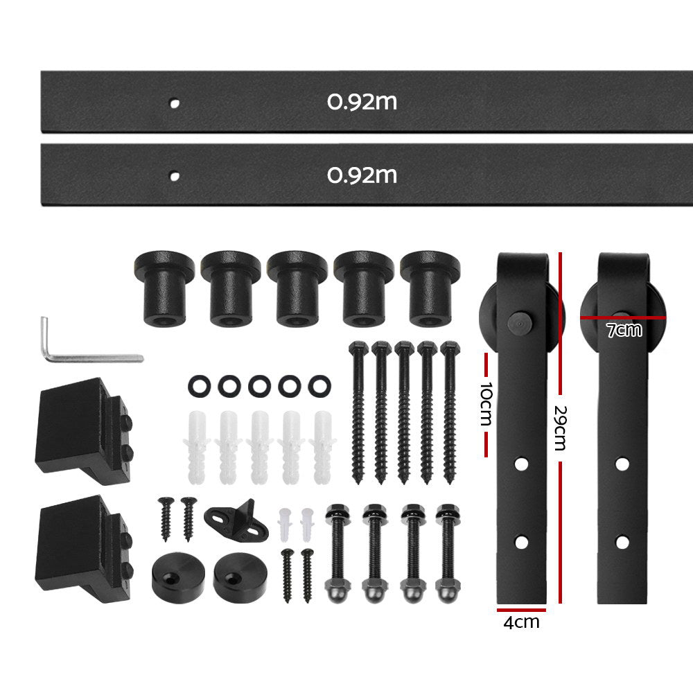 Sliding Barn Door Hardware Track Set, 1.83m