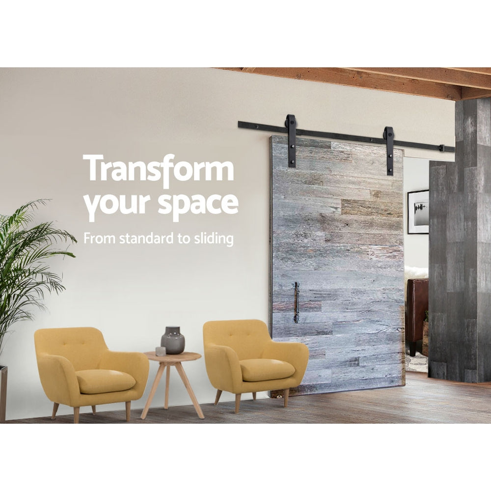 Sliding Barn Door Hardware Track Set, 1.83m