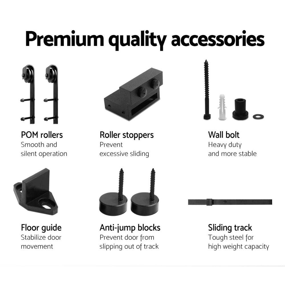 Sliding Barn Door Hardware Track Set, 1.83m