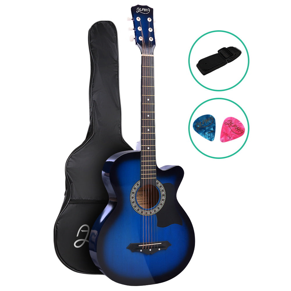38" Acoustic Guitar, Cutaway (Blue)