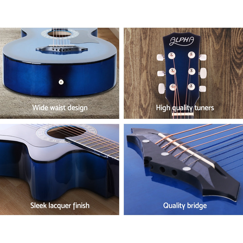 38" Acoustic Guitar, Cutaway (Blue)