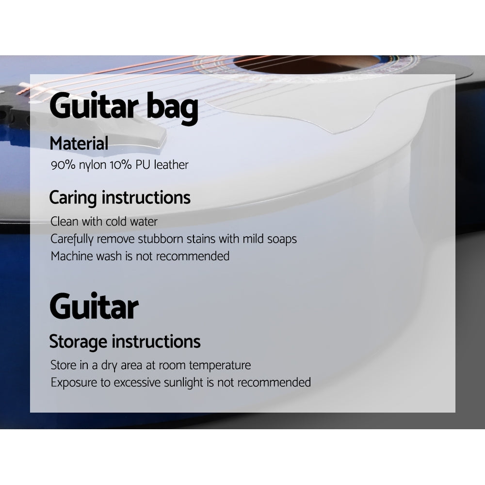 38" Acoustic Guitar, Cutaway (Blue)