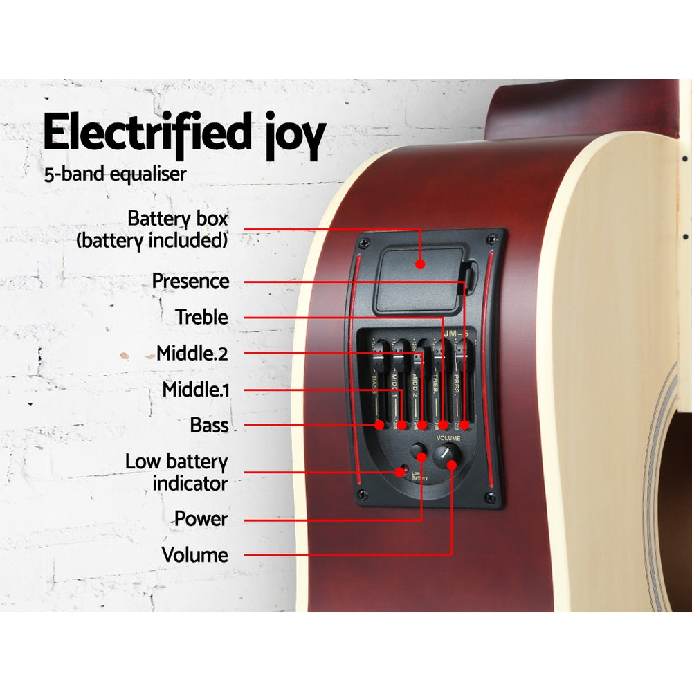 41" Acoustic-Electric Guitar with Equaliser, Cutaway