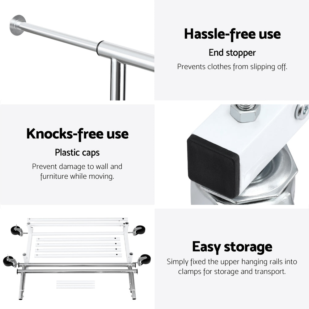 Adjustable Double Rod Clothes Rack Airer