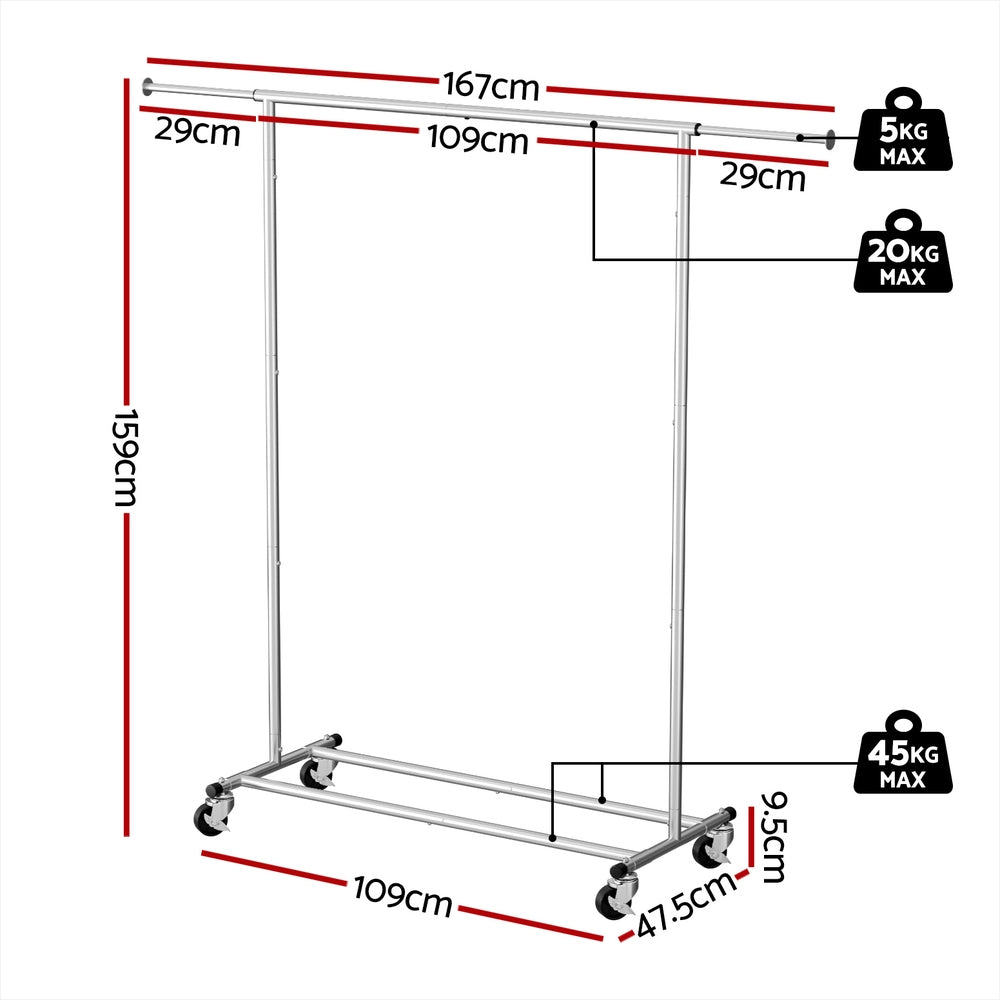 Adjustable Rail Clothes Rack Airer