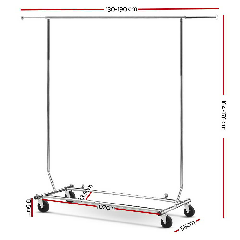 Adjustable Clothes Rack Airer with Coat Stand