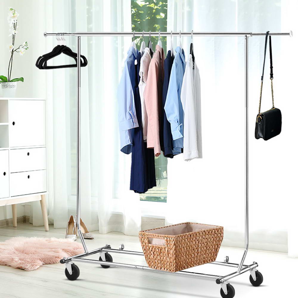 Adjustable Clothes Rack Airer with Coat Stand