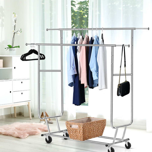 Adjustable Double Rail Clothes Rack Airer