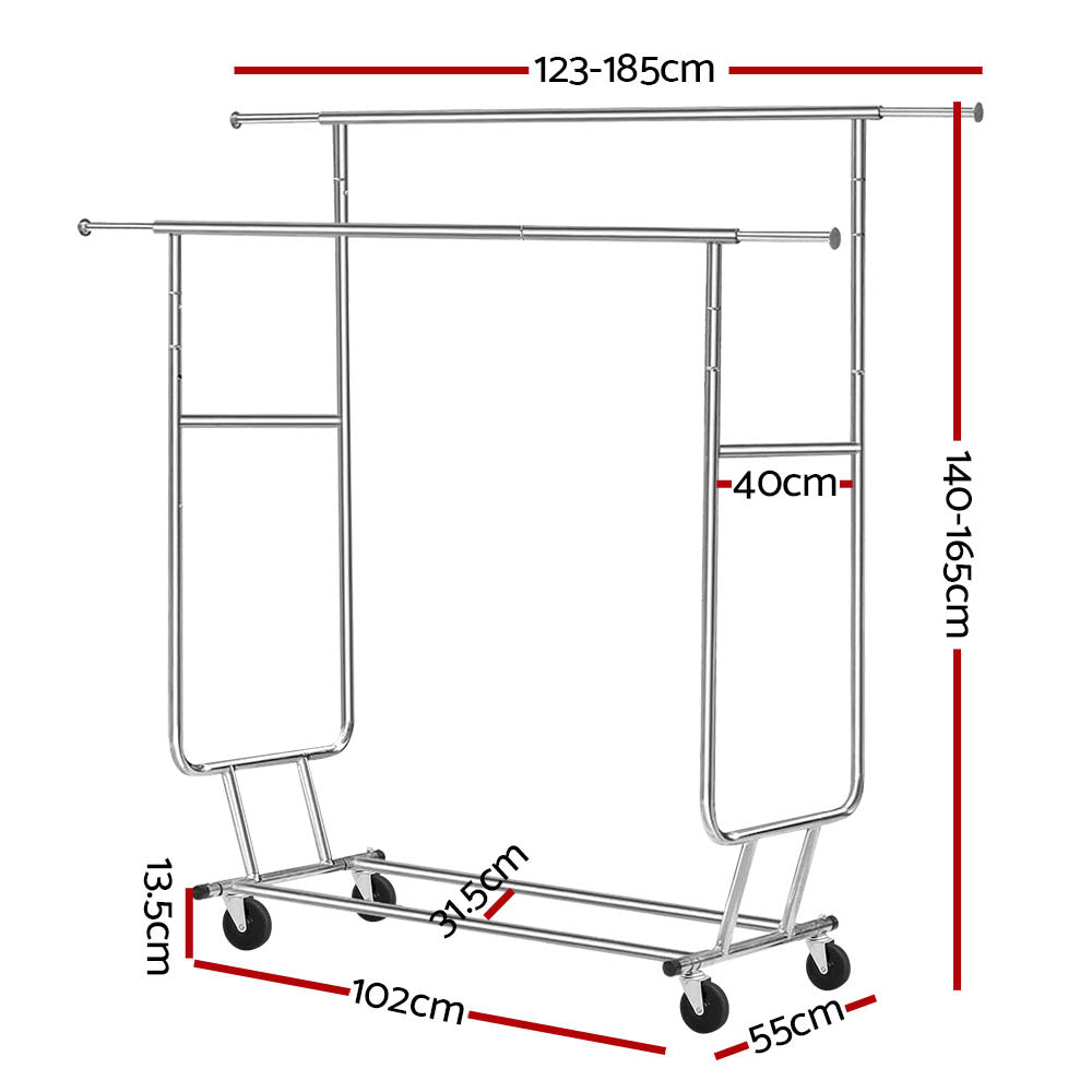 Adjustable Double Rail Clothes Rack Airer