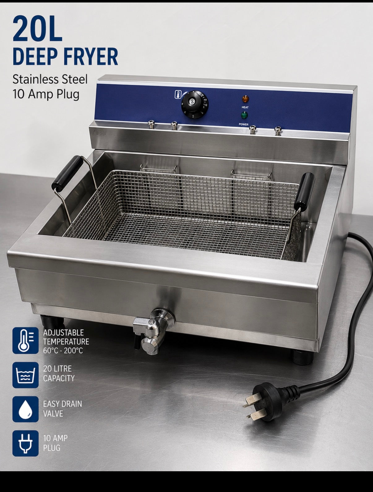 20L commercial deep fryer new