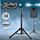 2pcs Speaker Stands Stand Tripod Adjustable Height Mount Studio Floor Stage Ho