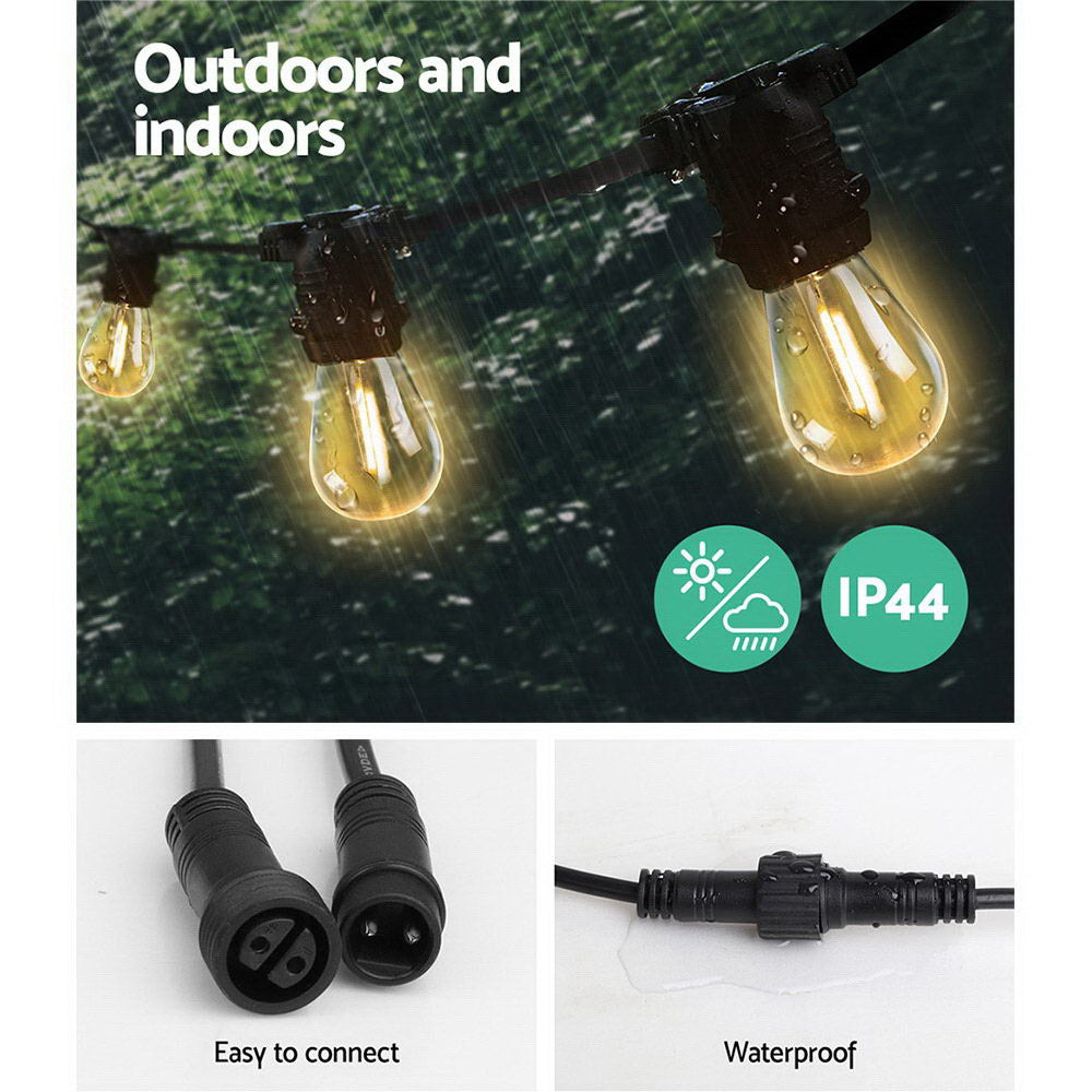14m LED Festoon String Lights for Outdoor Parties & Weddings