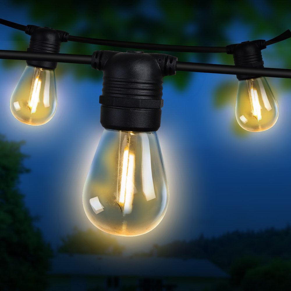 14m LED Festoon String Lights for Outdoor Parties & Weddings