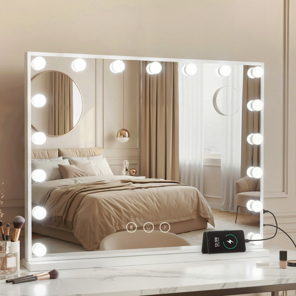 80 x 58cm Hollywood Vanity Mirror with LED Light