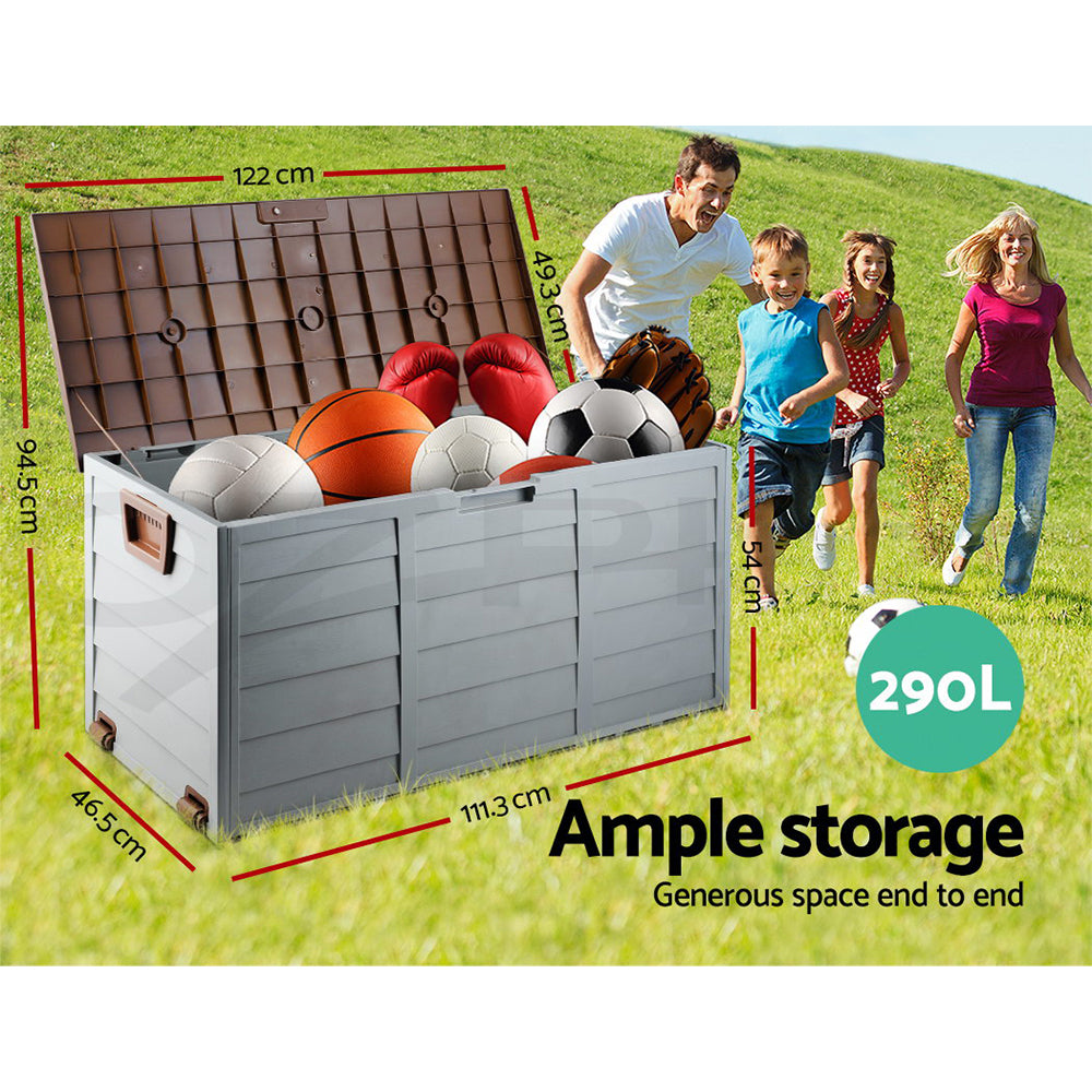 Outdoor Storage Box Container Lockable Indoor Toy Tools Shed Garden