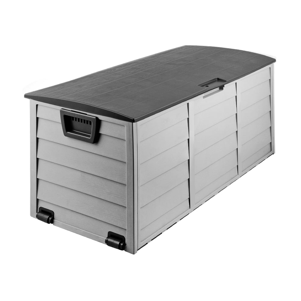 290L Lockable Outdoor Storage Box Organiser (Black)