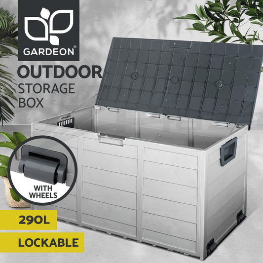 Outdoor Storage Box Container Lockable Indoor Toy Tools Shed Garden
