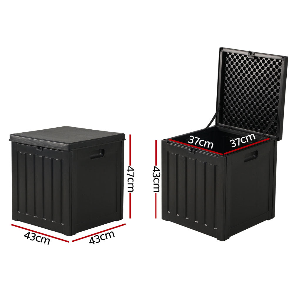 80L Lockable Outdoor Storage Box (Black)