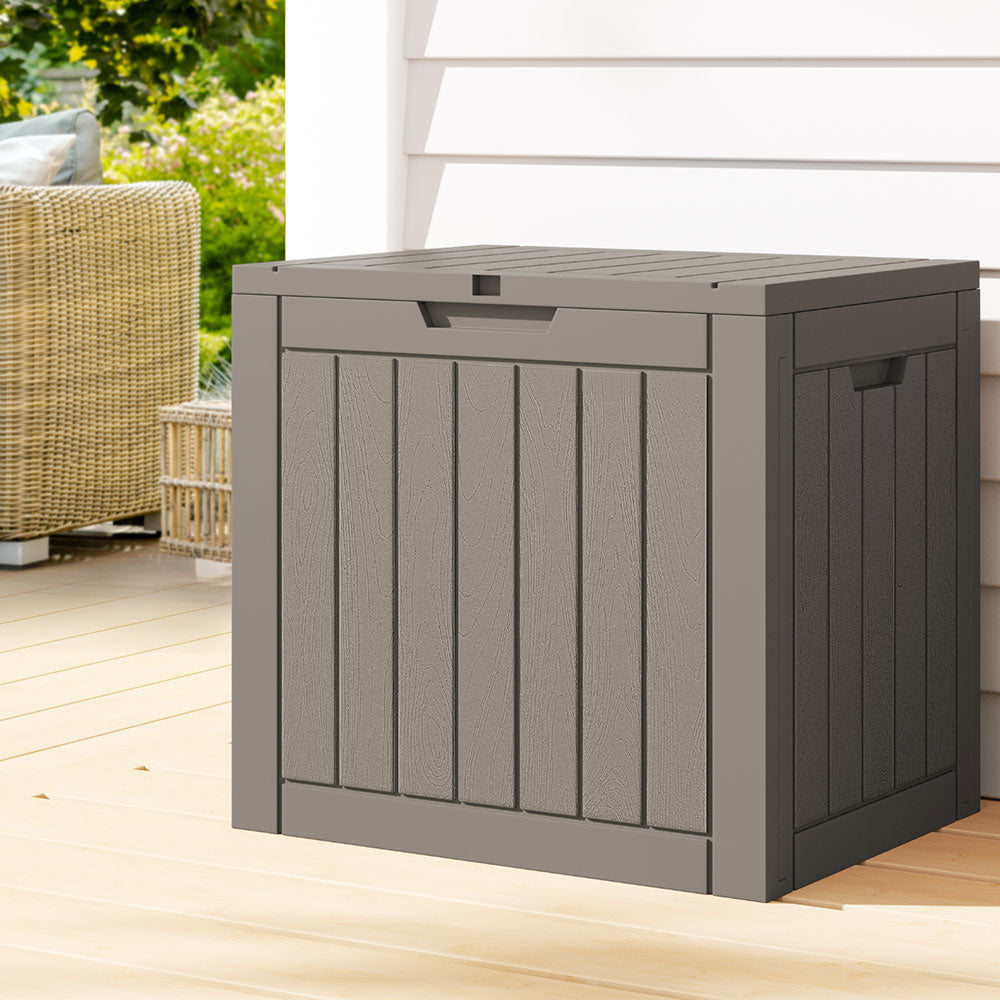 118L Lockable Outdoor Storage Box (Grey)