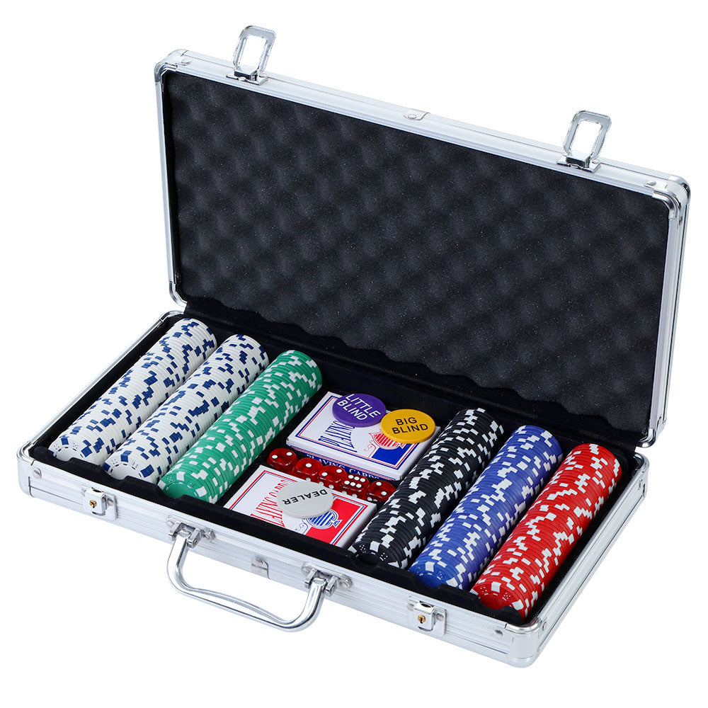 300pc Poker Chip Set with Case, Texas Hold'em
