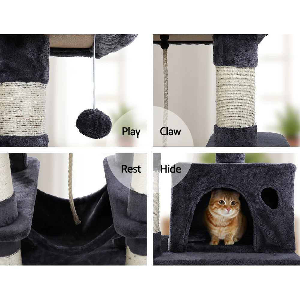 Cat Tree 145cm Tower Scratching Post Scratcher Heavy Duty Extra Thick