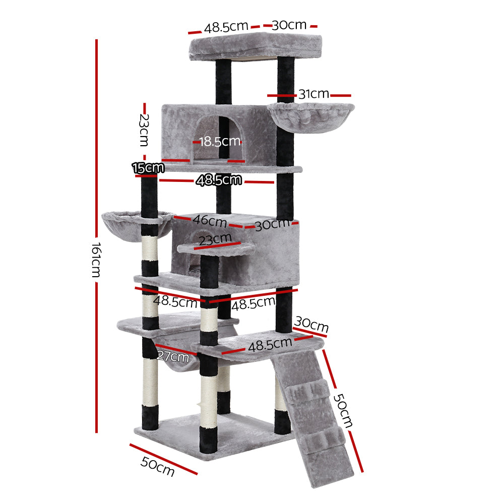 161cm Cat Tree Tower with Scratching Post & Condo House